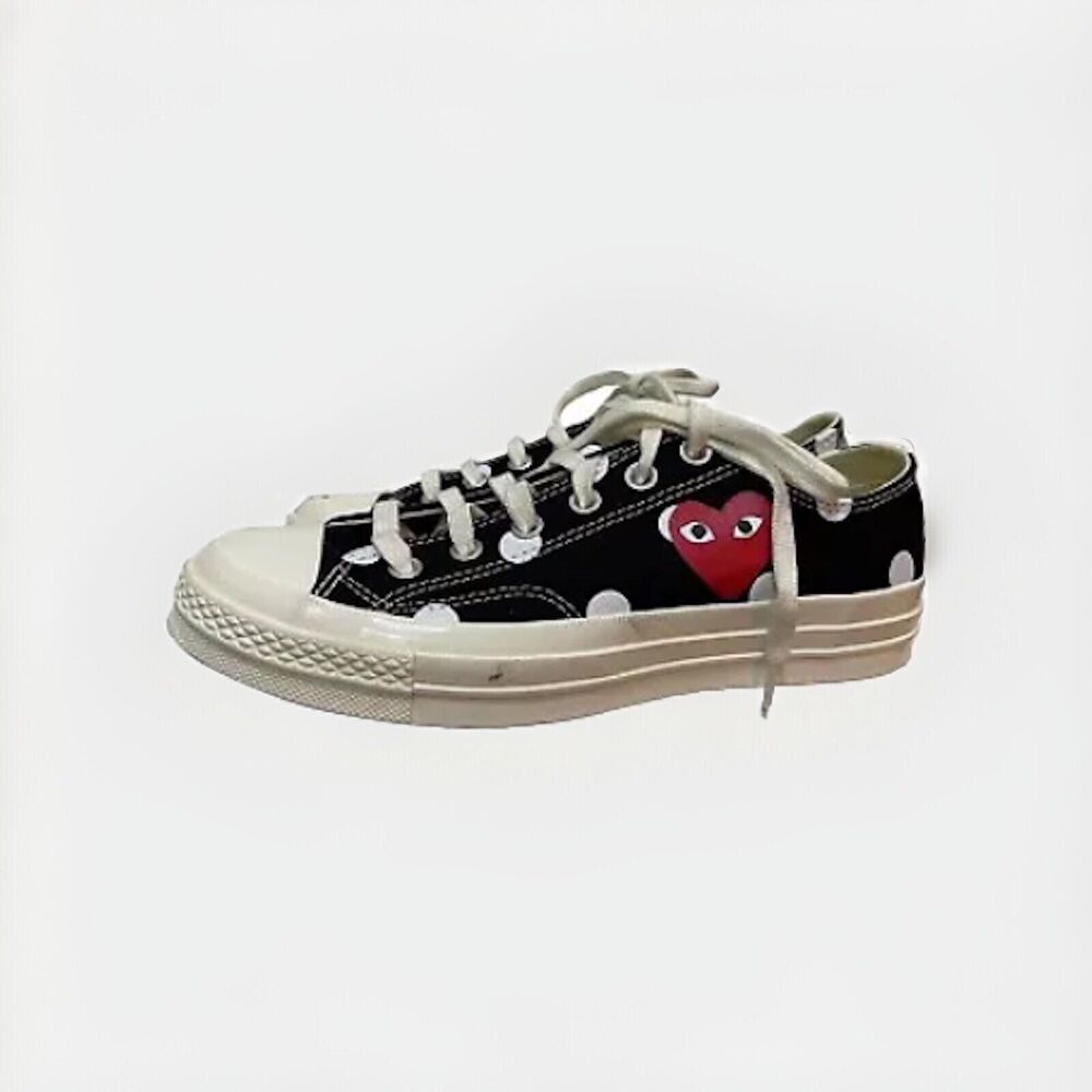 Unisex Comme de Garcons PLAY Chuck Taylor Converse Polka Dot Sneakers-M7/W9